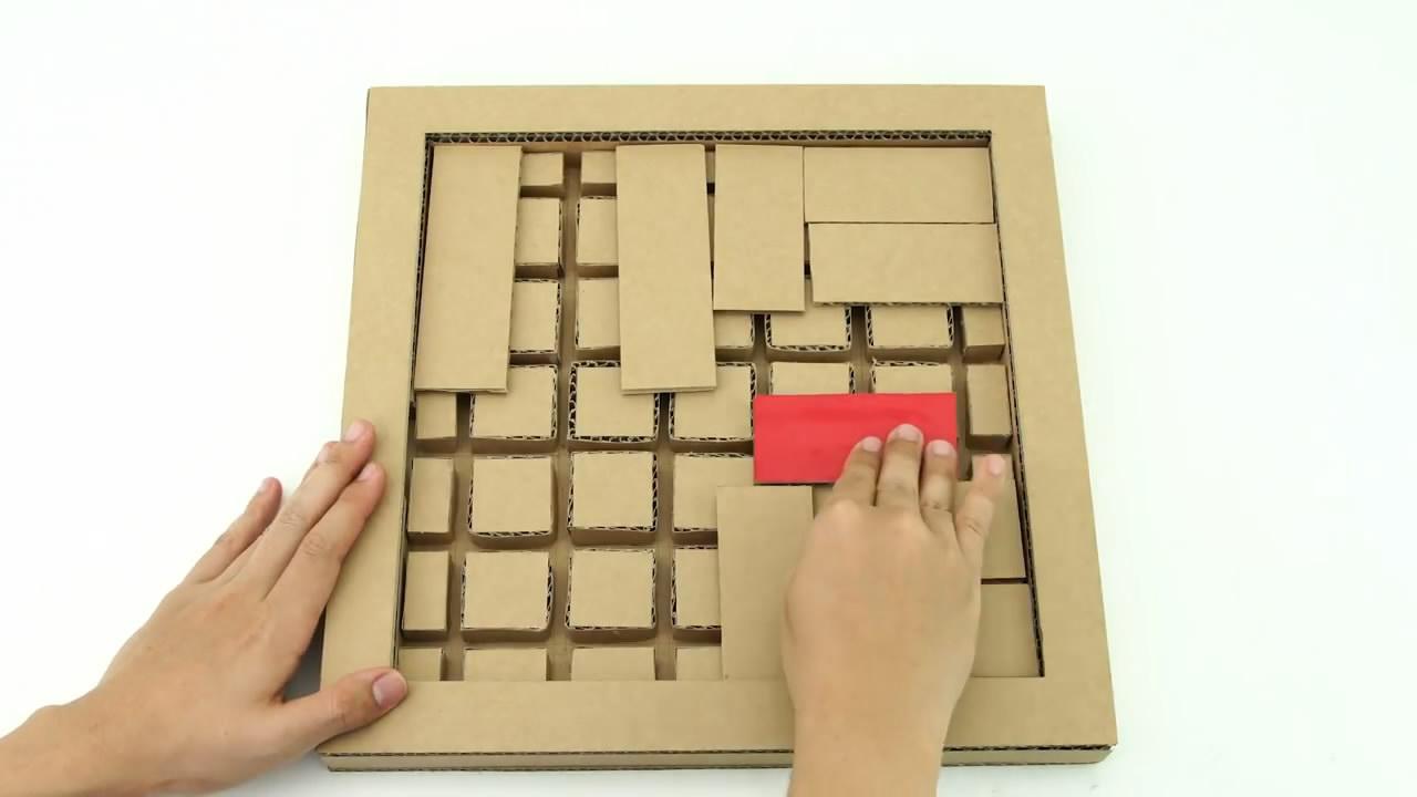 创意手工diy,教你用纸板制作益智类游戏"推箱子"的方法