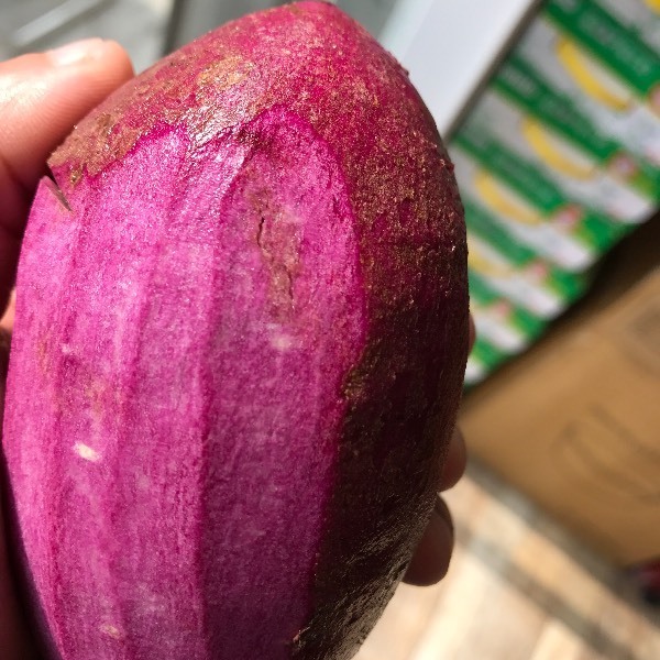 照片里紫薯这块的算是开始要变烂的征兆么,这算不算坏的,最近有人烂