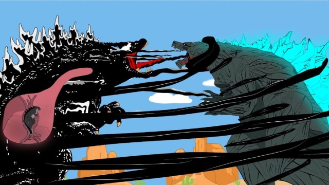 哥斯拉被毒液附身,与同伴展开 致命决战,原子吐息竟是挠痒痒