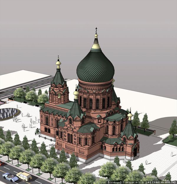 草图大师这种风格是怎么渲染出来的