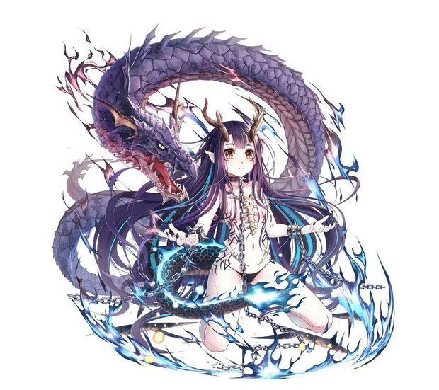 动漫龙族少女的图片,有龙角