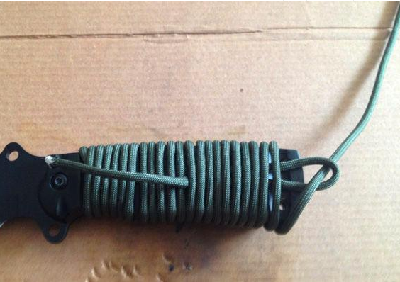 无孔刀柄绳子缠绕方式是怎样的?