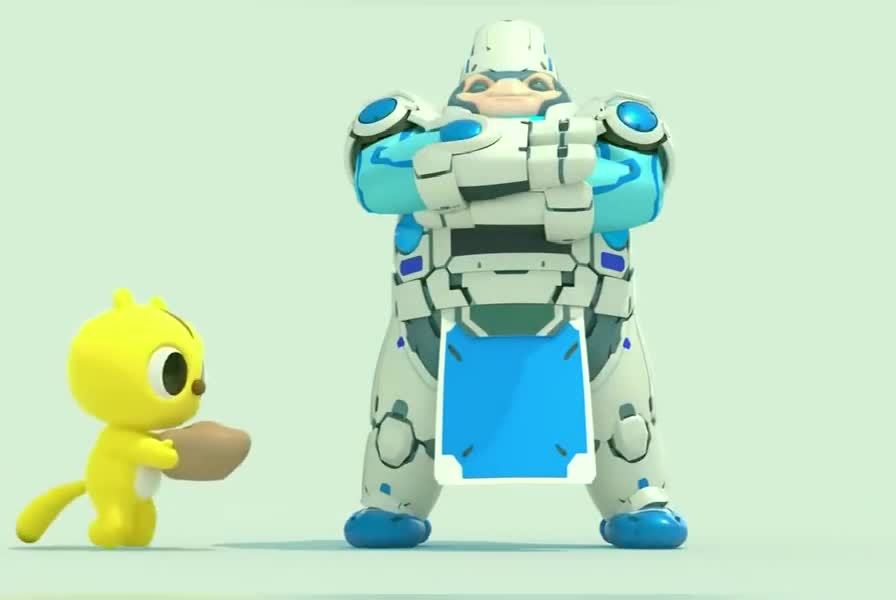 特工队动画:特工队使用 机器人制作出彩色的甜甜圈