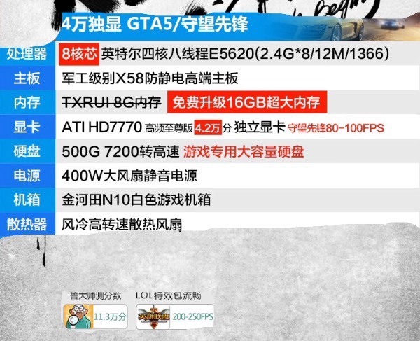 问一下 这个配置的电脑在太原电脑城一般要多