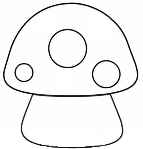 蘑菇简笔画带颜色3