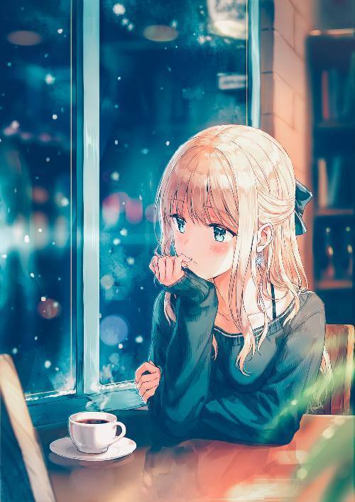 谁有动漫女孩喝茶的图片?或者是跟《茶舍》有关的图片?