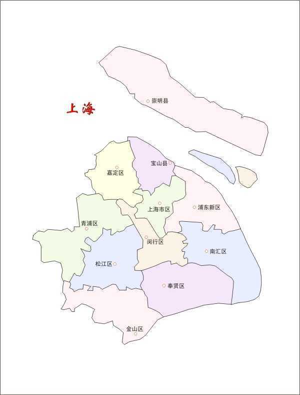 上海行政区划地图
