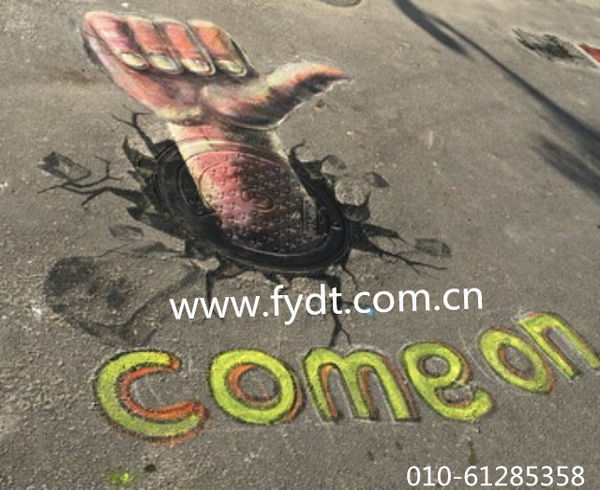 学校弄了一个创意井盖涂鸦,结果效果不错,要推