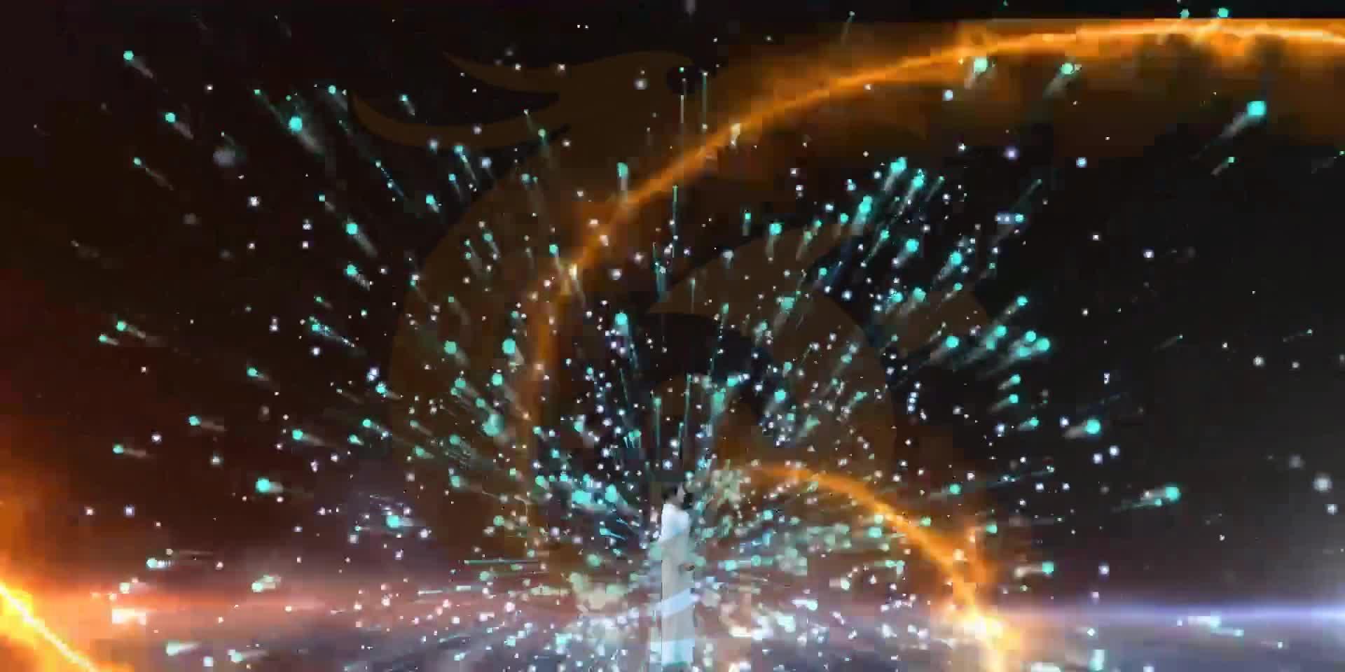 节目企业晚会年会最具有特色的双人舞星空闪烁3d人屏互动秀 舞动星河