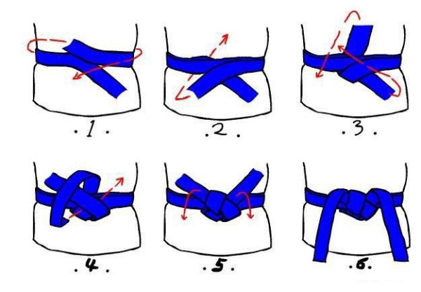 裤带怎么系图片