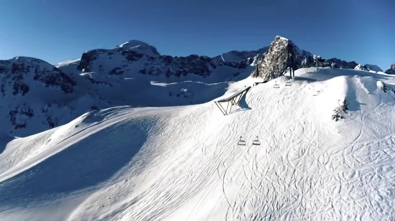 第一視角看滑雪盪鞦韆單板 速降這麼玩嗨翻天