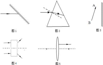 一束光沿水平方向射到平面镜上,请在图中画出这束光的反射光线
