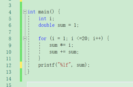 用c语言编程,求从1的阶乘一直加到20的