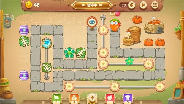 保卫萝卜3集市地图1关图文攻略 保卫萝卜3集市第一关怎么过