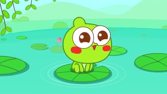 豆乐 b>儿歌:快乐的小青蛙 /b>,跳跳跳