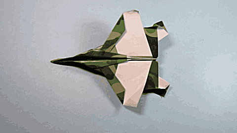 创意手工折纸飞机 一张纸折出漂亮的战斗机 简单易学