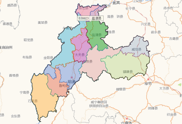云南昭通地区有多少个县?