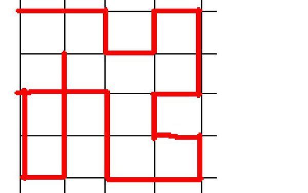 有横竖五排每排都五个点,第二排第一个点去掉,一笔怎么将它们连接