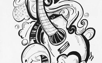 【手绘】 黑白装饰画——乐の海,不一样的清新体验【八倍速】!