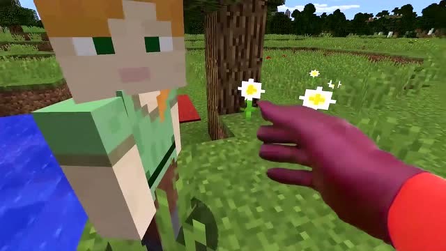 我的世界真人版:史蒂夫跟心爱的人过着幸福日子