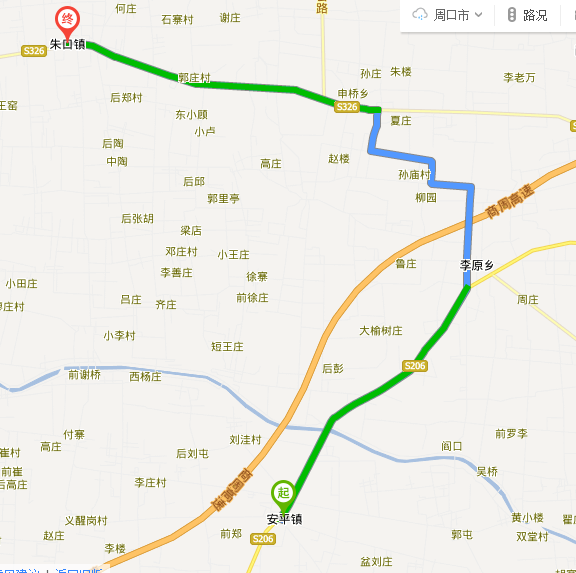 柘城安平镇去朱口怎么走