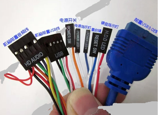 华擎主板的五根线与电脑主机开关那里连接的方法有人可以帮忙吗?