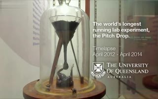 沥青滴漏实验成世界最长实验:十年等一回