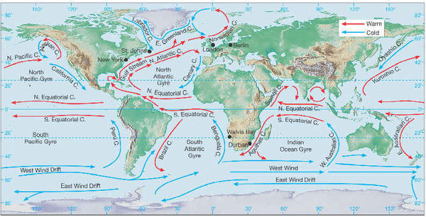 大洋环流示意图简图图片