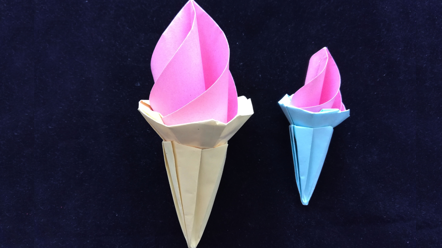 折一个 b>冰淇淋 /b>! b>折纸大全 /b>图解!简单又漂亮的折纸艺术作品
