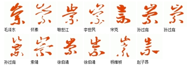 崇字的草书怎么写好看