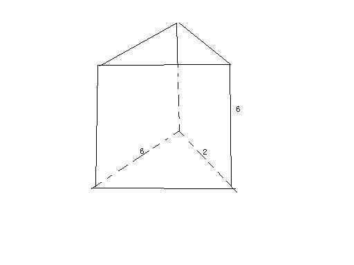 长2宽6高6的三角形体积是多少?
