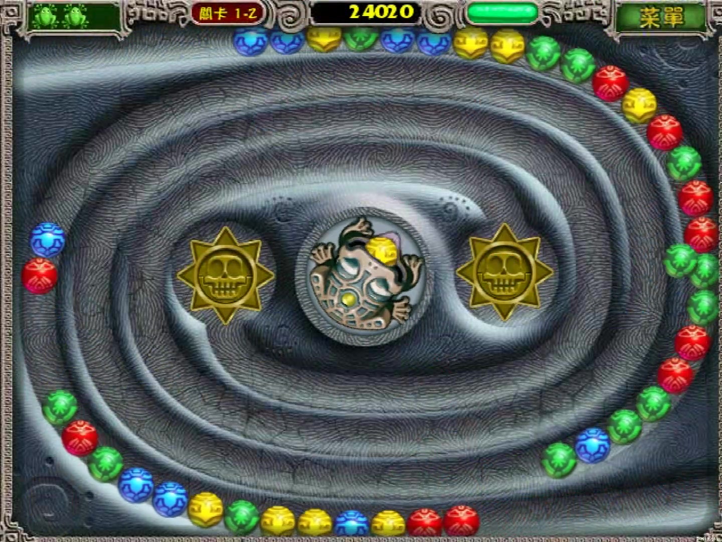 保证win10版本运行青蛙祖玛高水平一命速通实况攻略