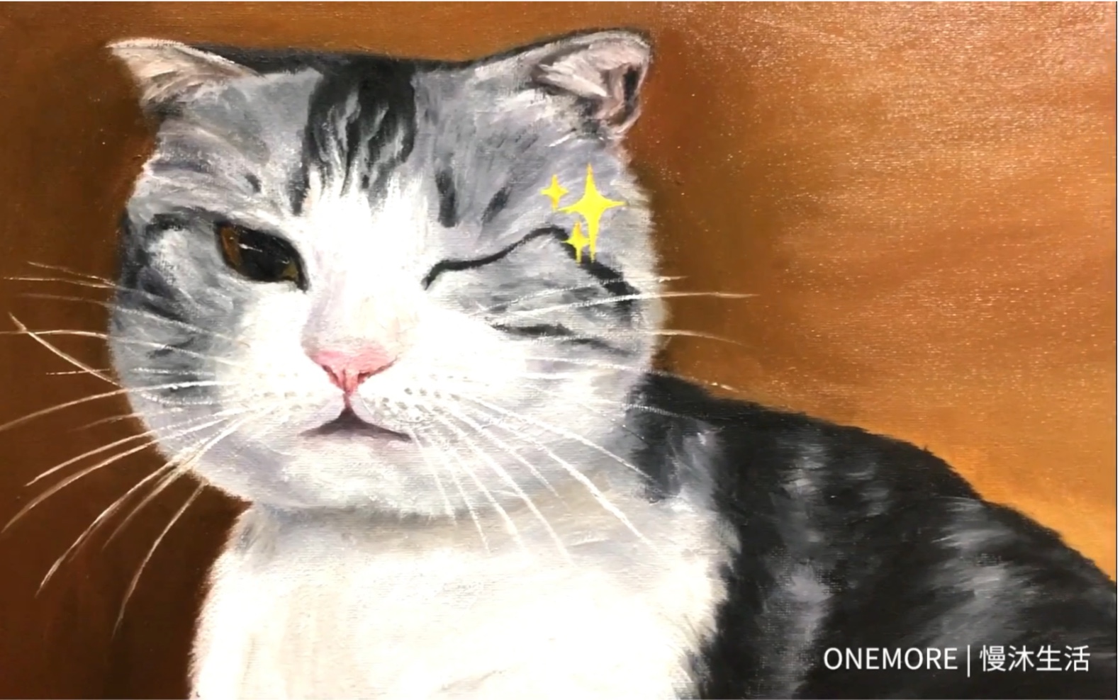 日常绘画vlog|猫咪油画创作过程