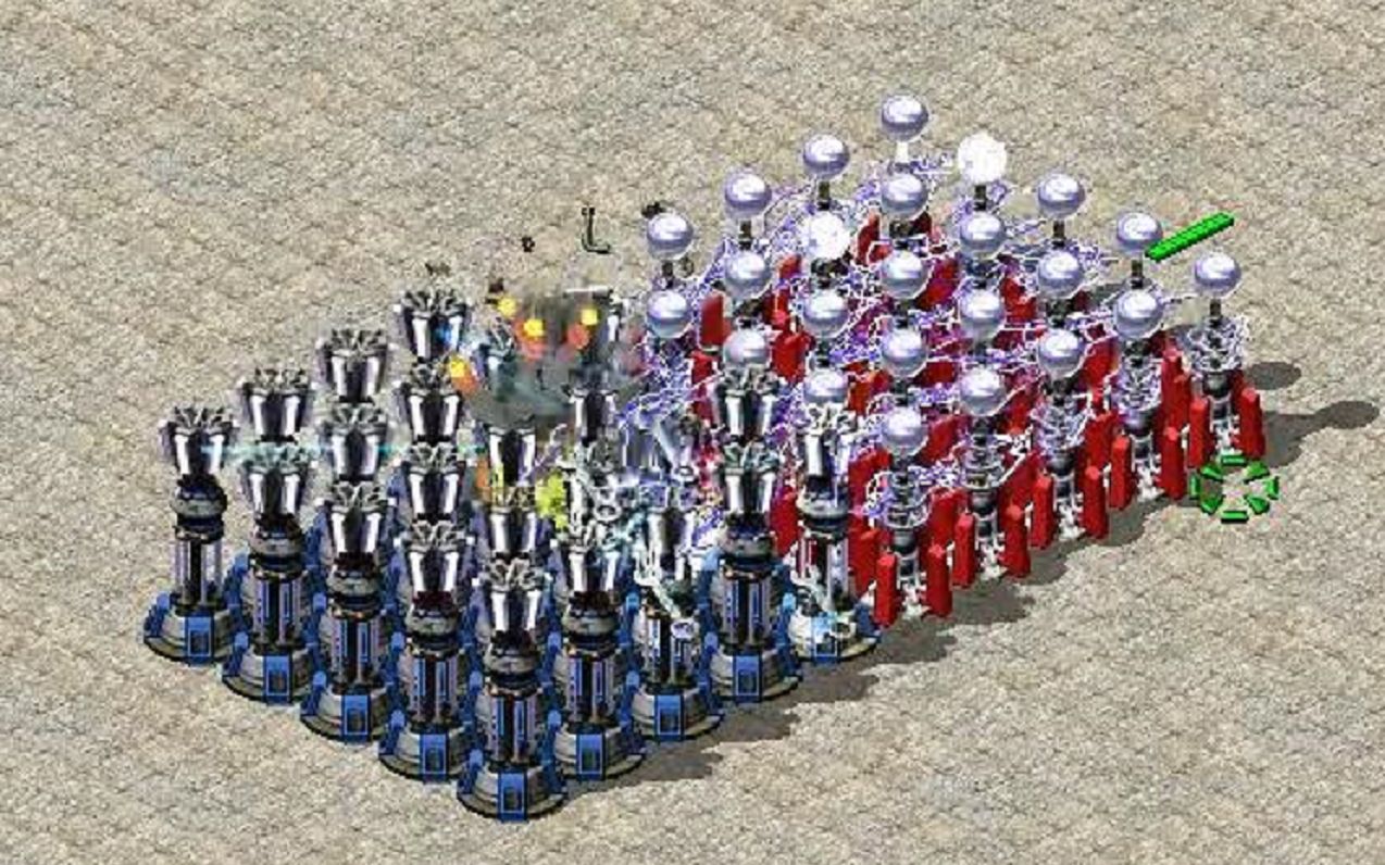 【流云红警】论 磁暴线圈与光棱塔对殴谁强:我只放视频,胜负自有观众