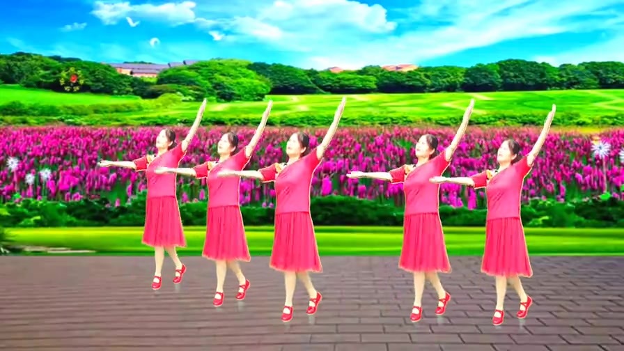 经典革命红歌广场舞《红梅赞》熟悉的旋律真好听,舞步动感易学