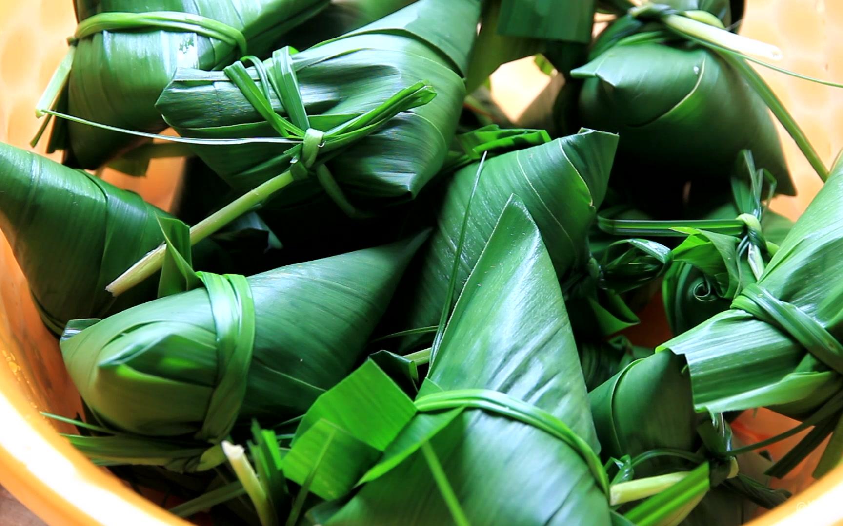 【芦苇叶肉粽子】手把手教你包粽子!