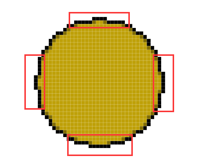ps里怎样画出像windows画图工具里这种像素边缘的圆形?