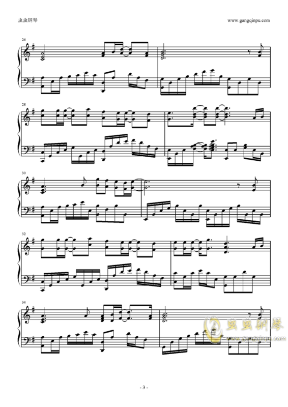 各位谁有《古剑奇谭》主题曲《剑心》的五线谱啊~求求!