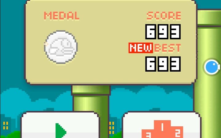 [图]我已经无聊到要玩flappy bird 来打发时间了~分数600+