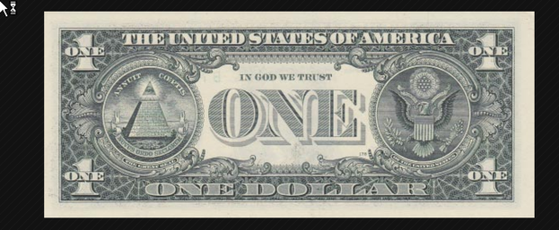 这个背图使用的是1美元纸币的,但是1美元纸币是没有红色的