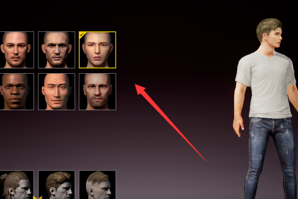 4,在这里可以设置脸型,发型,点击选择看右边的预览