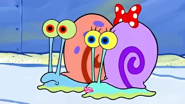 海绵宝宝:小蜗失恋的太快了坏蛋蜗牛带它去吃海草面来安慰它