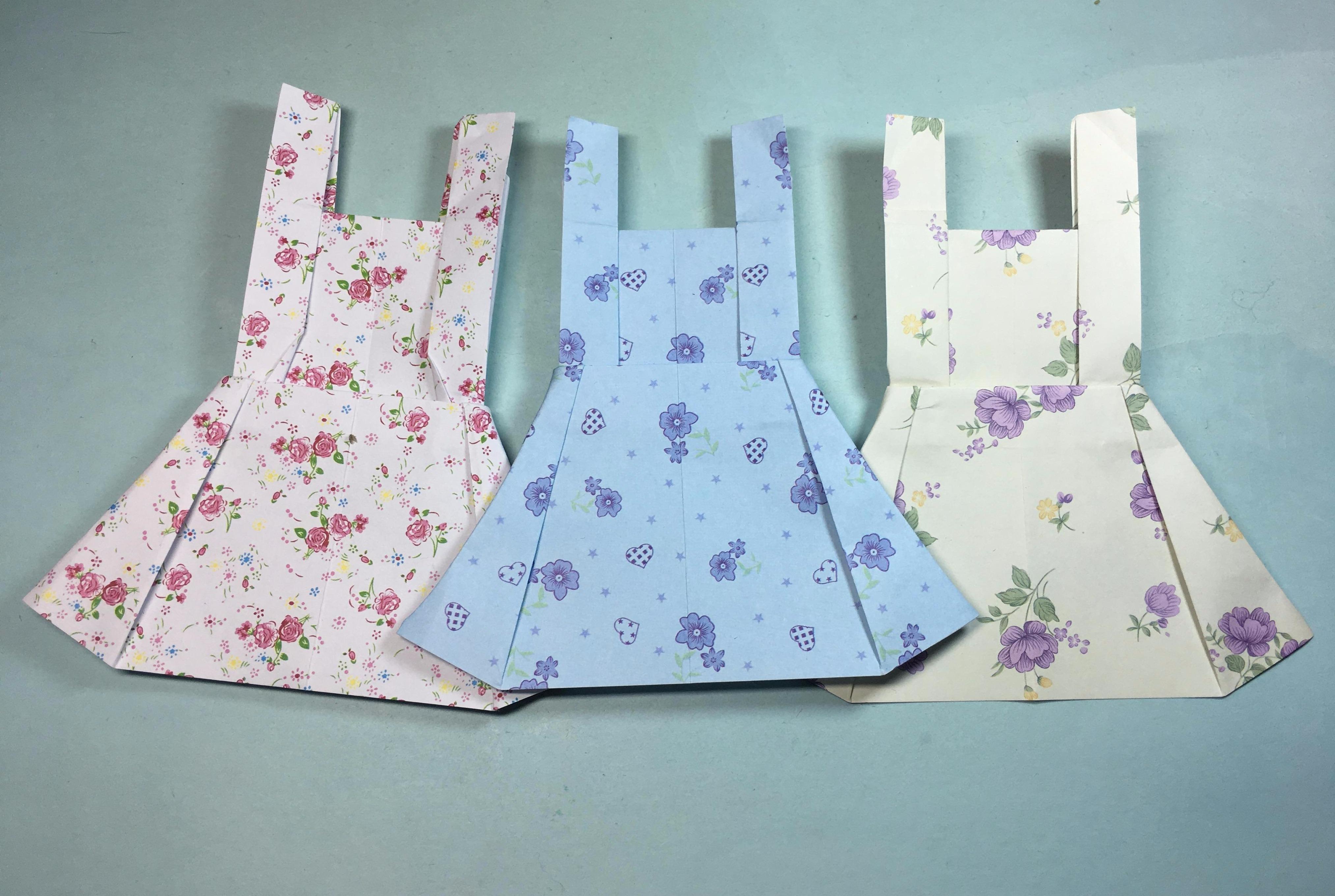 视频:纸艺手工折纸吊带裙子,一张纸就能折出漂亮的服装礼服