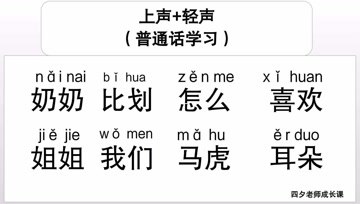 [图]普通话学习:上声+轻声读词练习