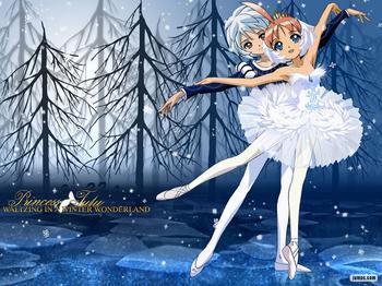 动漫人物舞会跳舞图