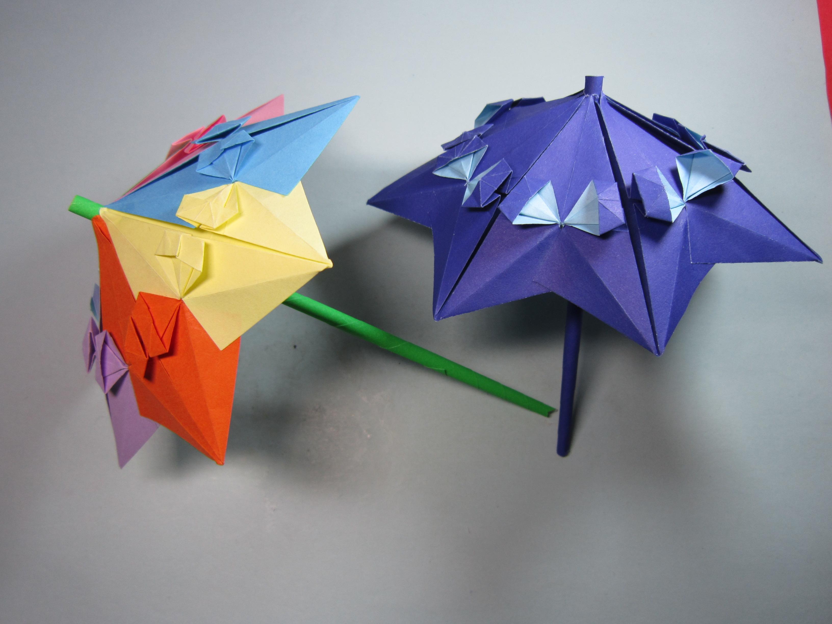 漂亮的 雨伞折法原来这么简单,几分钟就能学会折纸伞