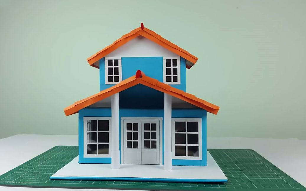 「房屋 模型系列」小型纸板 别墅模型的制作方法(步骤2-2)