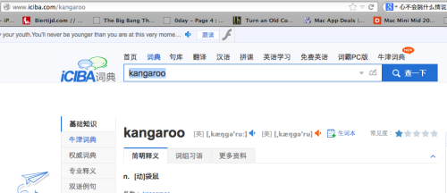 袋鼠的英语单词怎么读,在线听