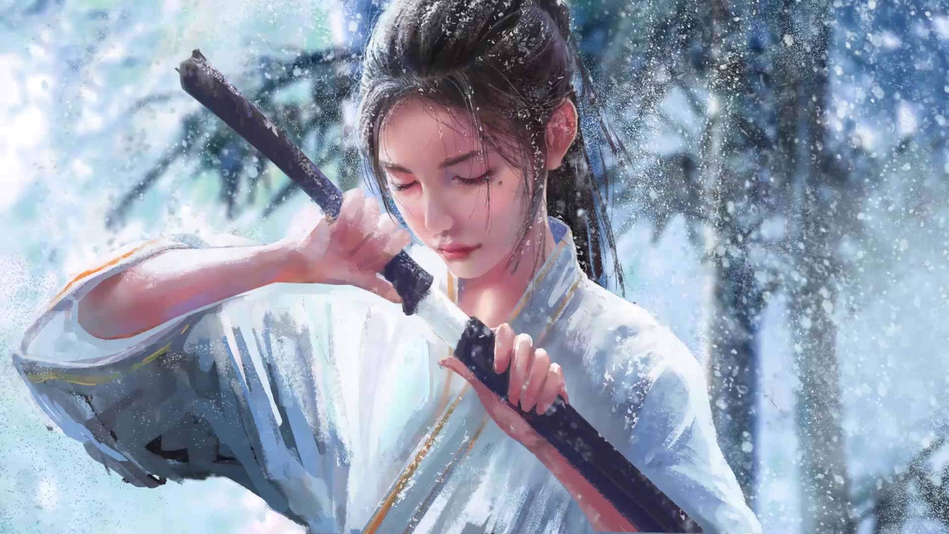 [图]雪竹 古风动态壁纸+快速制作过程 附网盘下载