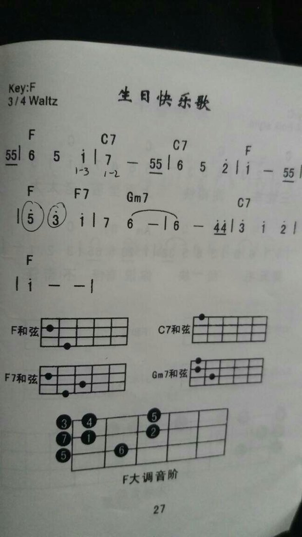 尤克里里怎么看谱